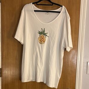 White Pineapple Graphic Tee